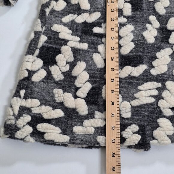 BATIK Cardigan Coatigan Womens L Gray Cream Geo Open Front 3/4 Sleeve Lagenlook - Picture 8 of 15